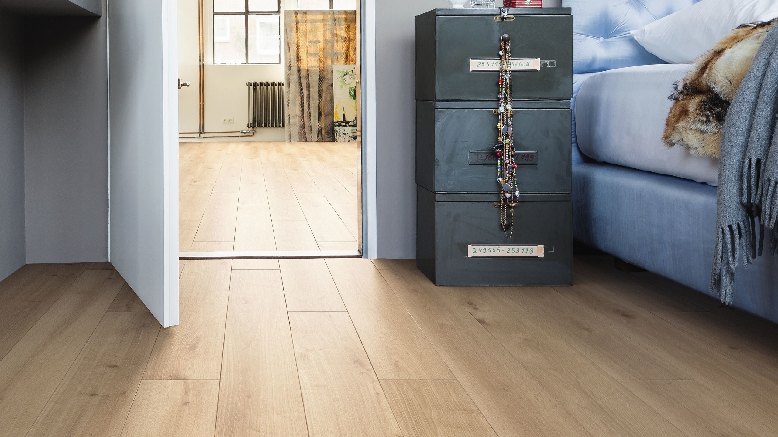 HARO Laminatboden TRITTY 90 Landhausdiele 4V Eiche Melina puro* soft matt Top Connect