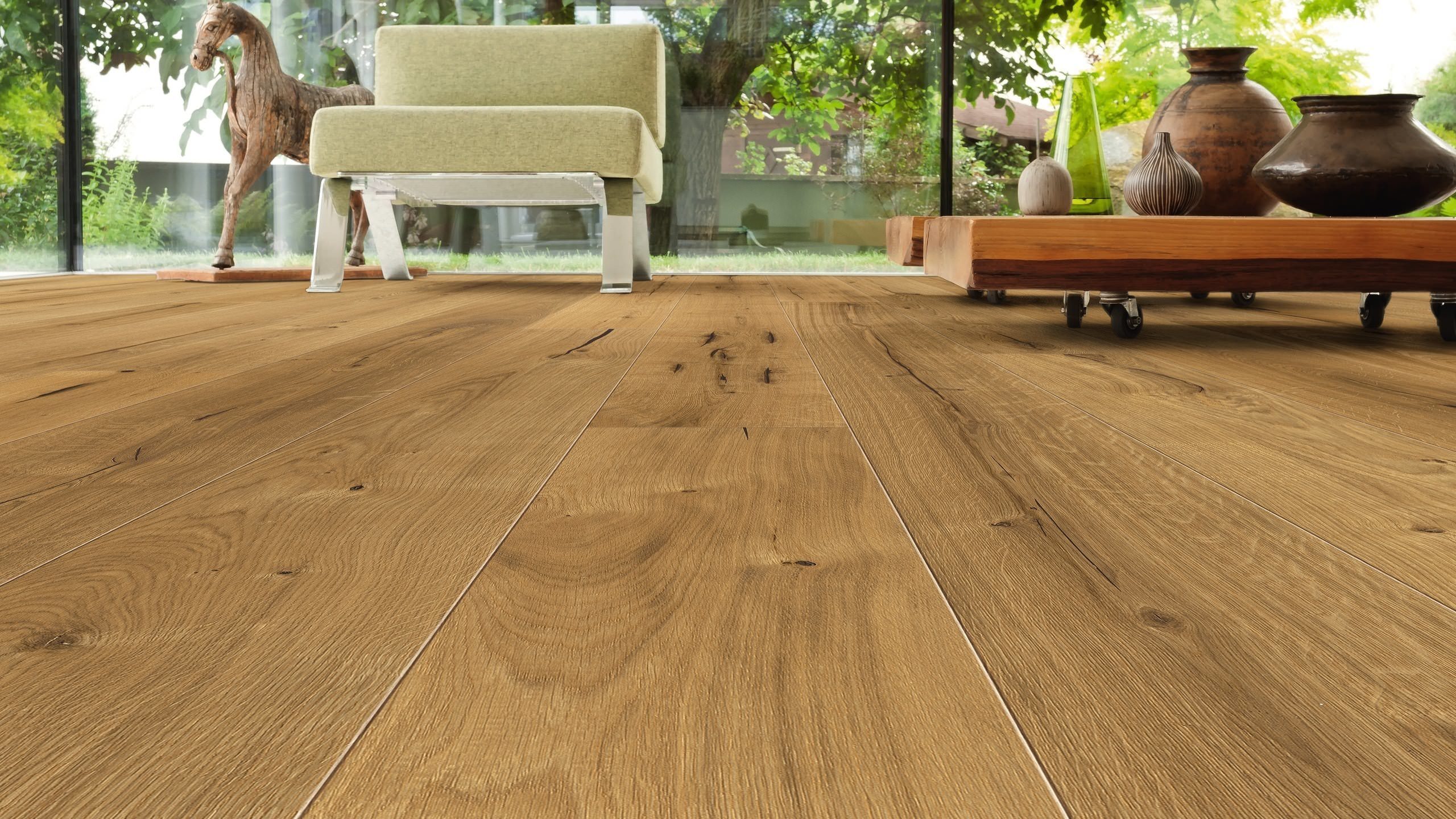 HARO PARKETT 4000 Landhausdiele 180 4V Eiche Alabama strukturiert naturaLin plus Top Connect