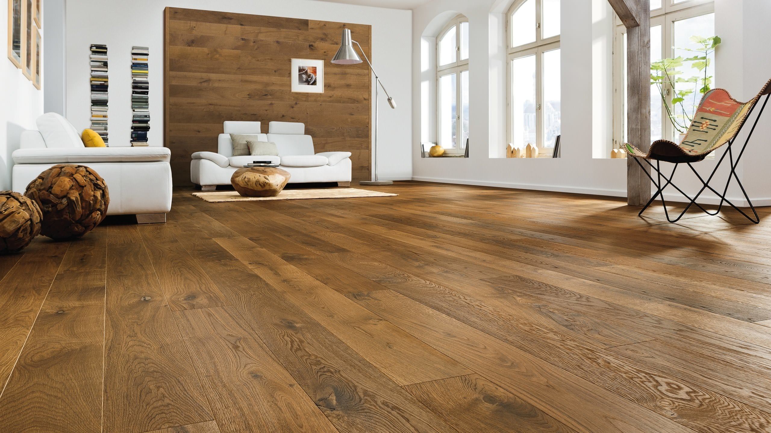 HARO PARKETT 4000 Landhausdiele 180 4V Bernsteineiche Sauvage strukturiert naturaLin plus Top Connect