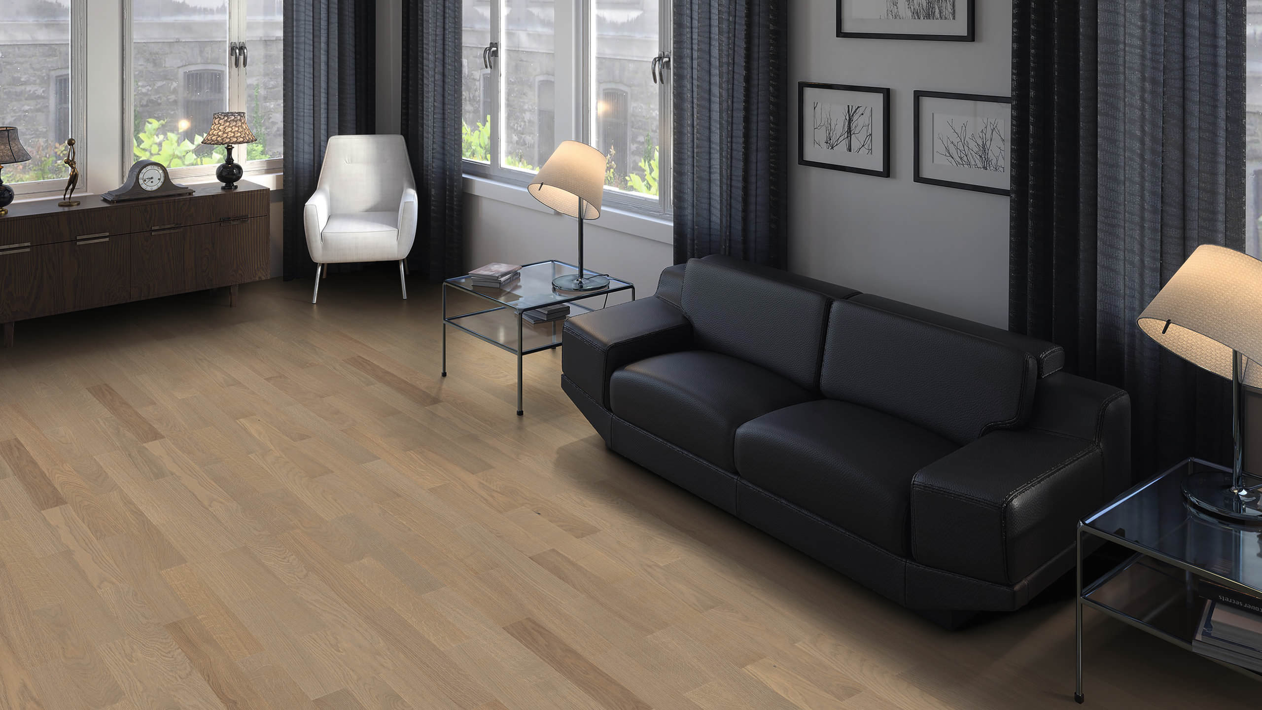 HARO PARQUET 4000 Strip Allegro Oak Sand Grey Trend naturaDur Tongue and Groove
