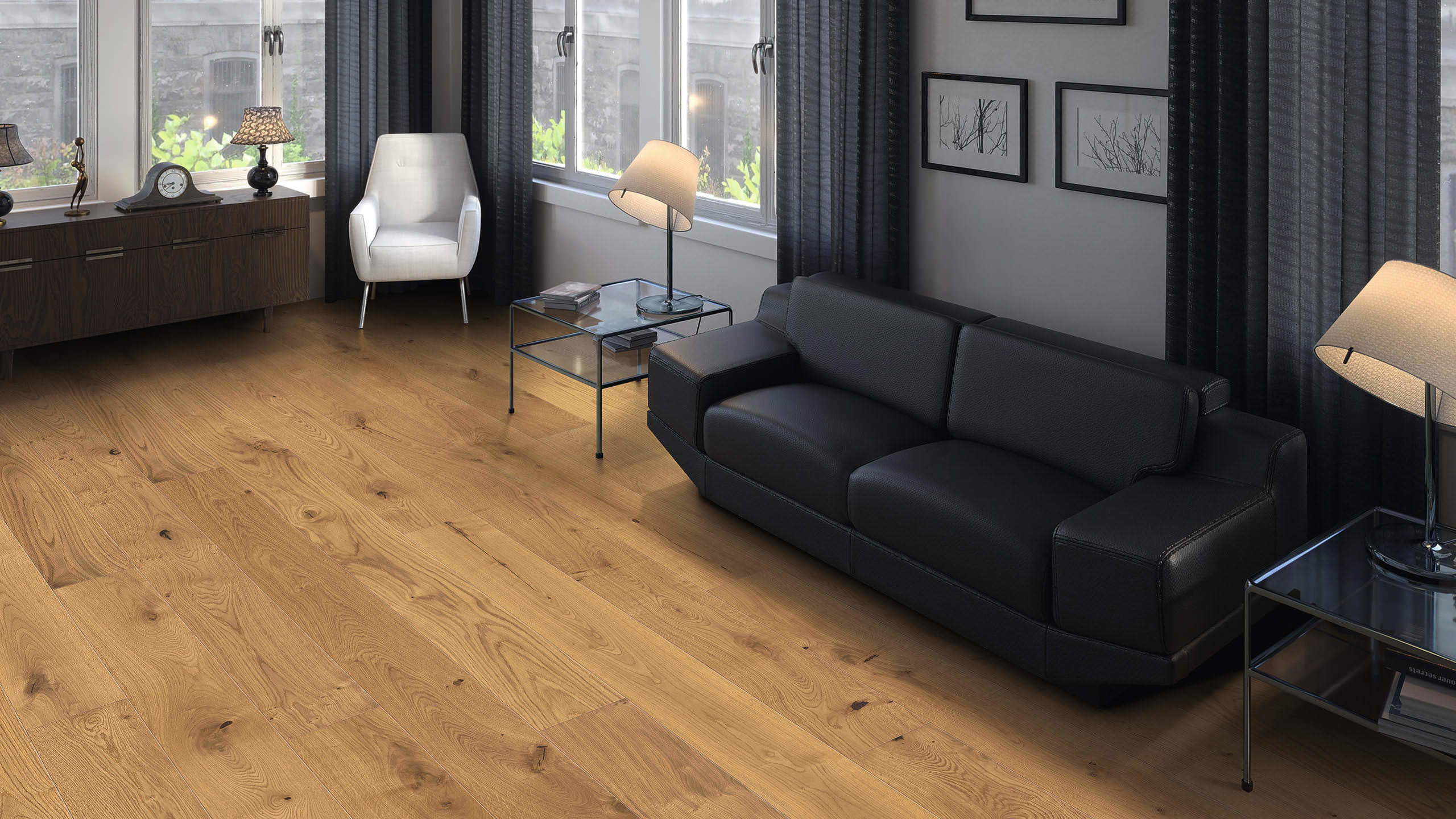 HARO PARKETT 4000 Landhausdiele Maxim 4V Eiche Sauvage strukturiert naturaDur Nut & Feder